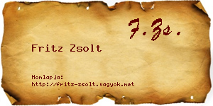 Fritz Zsolt névjegykártya
